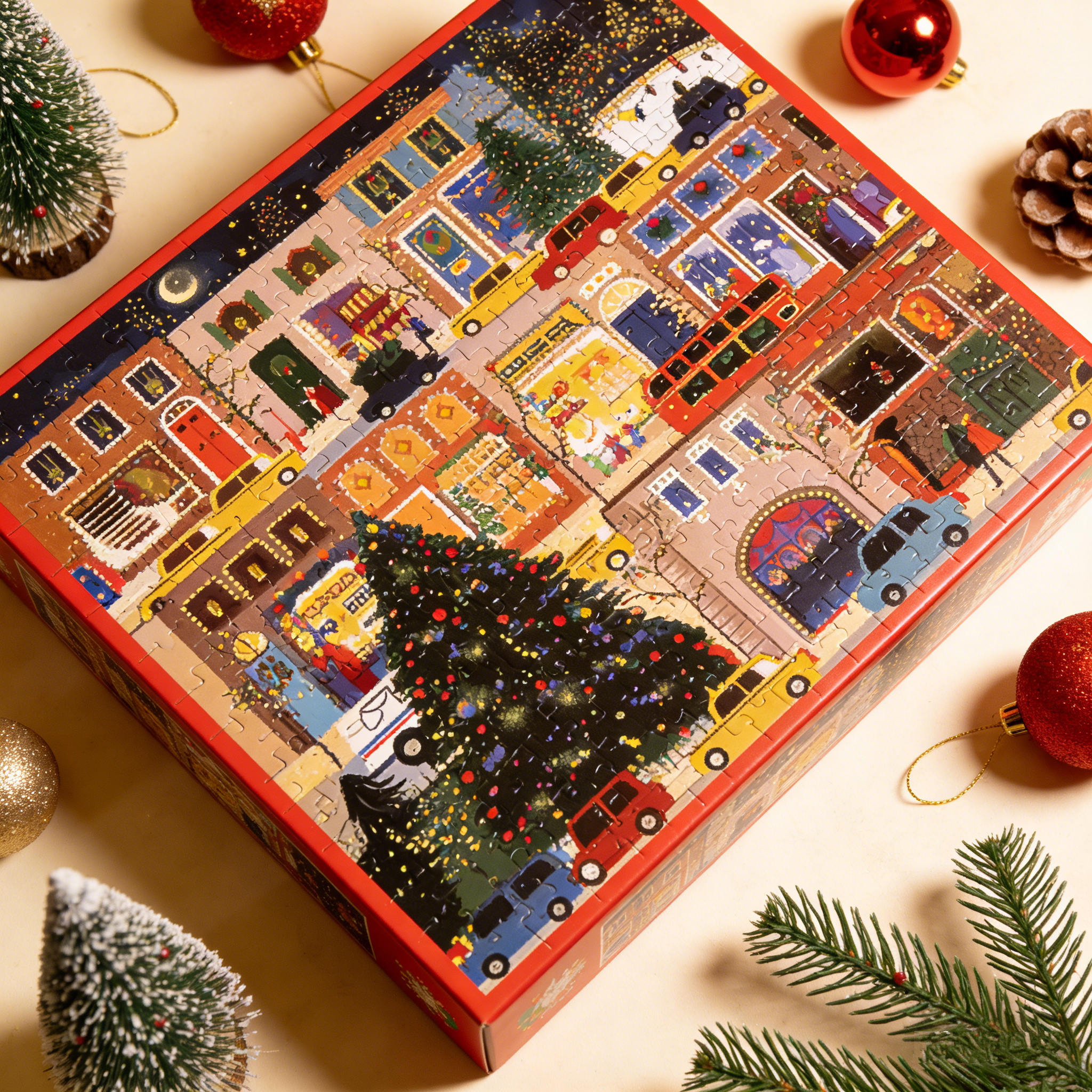 Yuletide Streetscape Holiday Puzzle: The Festive Winter City Jigsaw